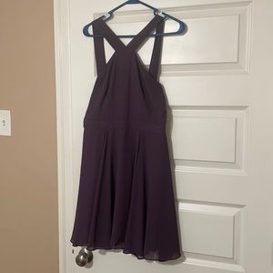 LULUS dark purple skater dress